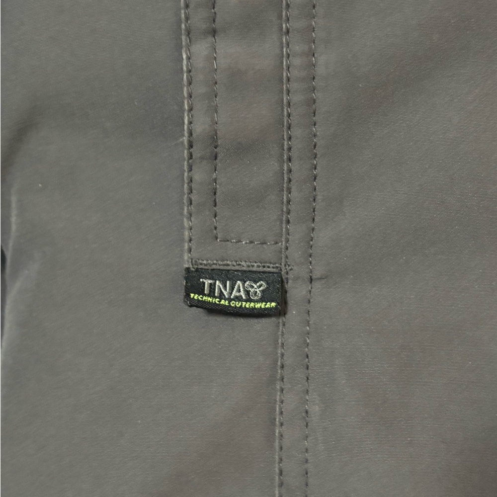 TNA Gray Parka Coat with Faux Fur Detachable Hood - Picture 5 of 13